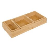 Organiseurs de tiroir en bambou – Lot de 4
