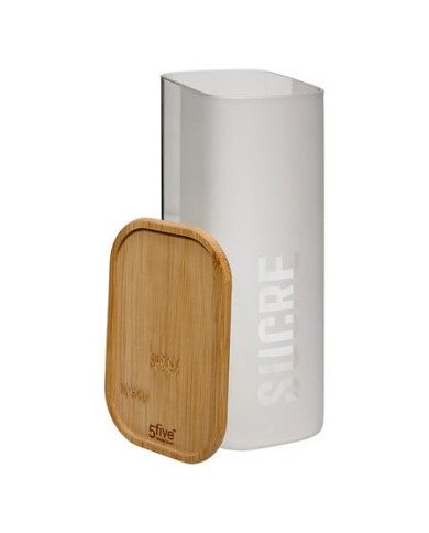 Boîte à sucre Glassy 1,6 L avec couvercle bambou