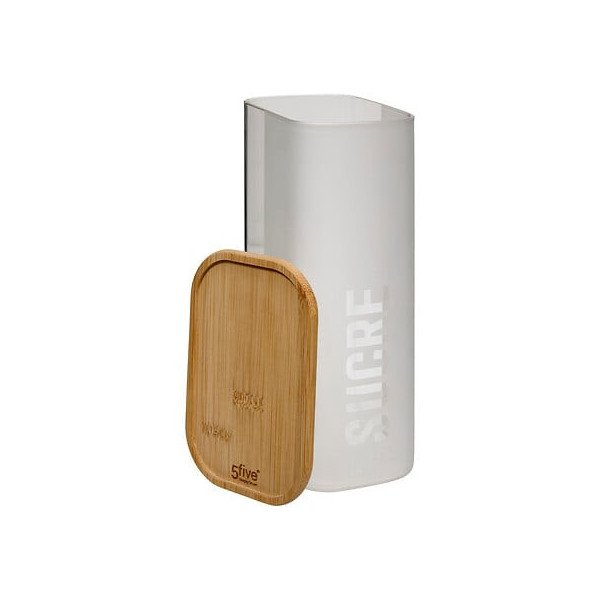 Boîte à sucre Glassy 1,6 L avec couvercle bambou