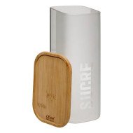 Boîte à sucre Glassy 1,6 L avec couvercle bambou
