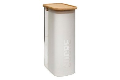 Boîte à sucre Glassy 1,6 L avec couvercle bambou