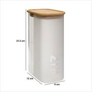 Boîte à riz Glassy 1,6 L avec couvercle bambou