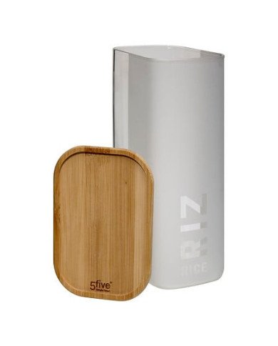 Boîte à riz Glassy 1,6 L avec couvercle bambou