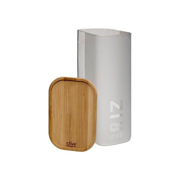 Boîte à riz Glassy 1,6 L avec couvercle bambou