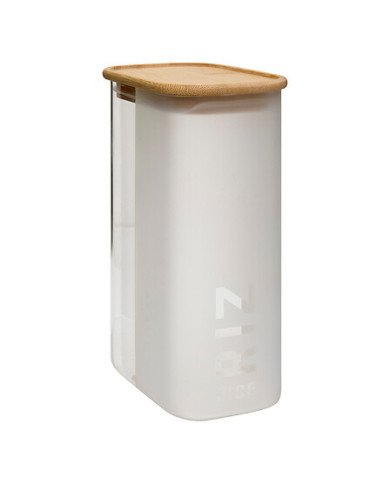 Boîte à riz Glassy 1,6 L avec couvercle bambou