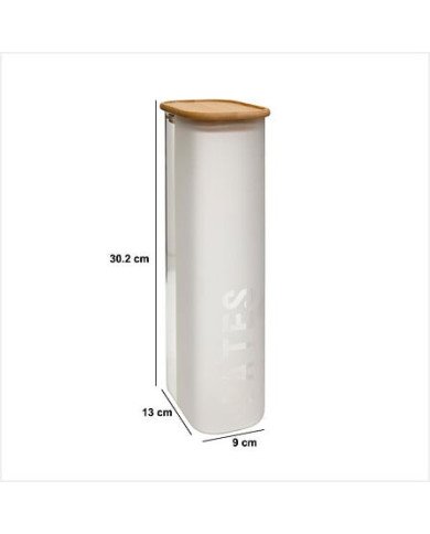 Boîte à pâtes Glassy 2,25 L avec couvercle bambou