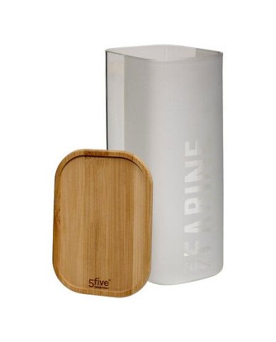 Boîte à farine Glassy 1,6 L avec couvercle bambou