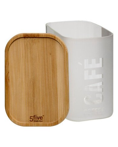 Boîte à café Glassy 875 ml avec couvercle bambou