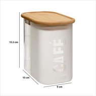 Boîte à café Glassy 875 ml avec couvercle bambou