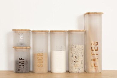 Boîte à thé Glassy 720 ml verre et couvercle bambou