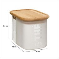 Boîte à thé Glassy 720 ml verre et couvercle bambou