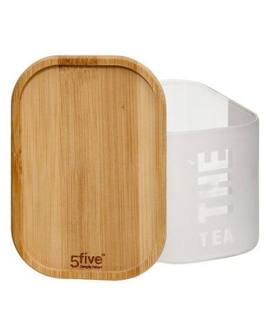 Boîte à thé Glassy 720 ml verre et couvercle bambou
