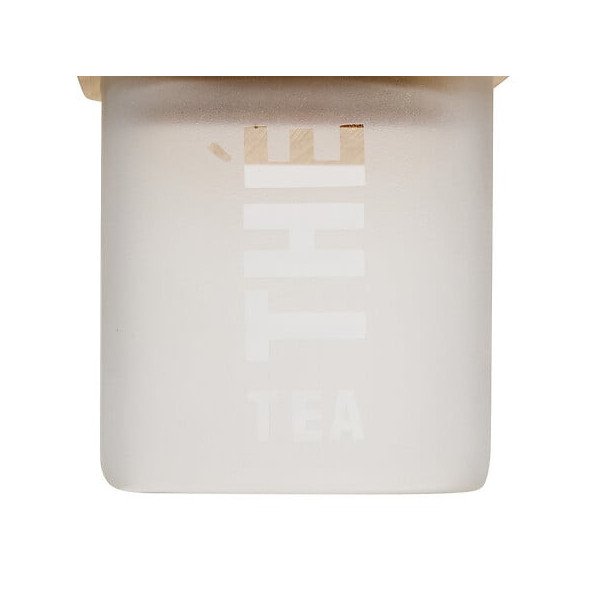 Boîte à thé Glassy 720 ml verre et couvercle bambou