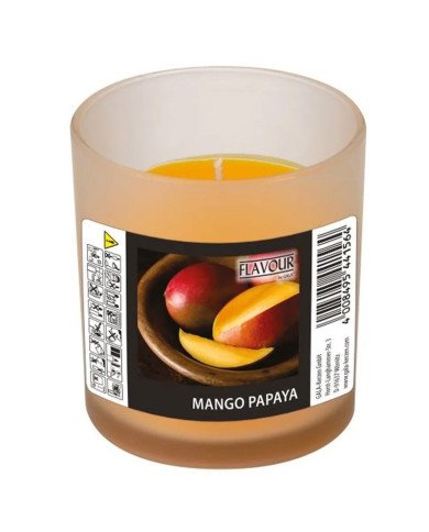 Bougie parfumée en verre Mangue Papaye Ø 70mm - 77mm - CASADECO Bougie parfumée en verre Mangue Papaye Ø 70mm - 77mm - CASADECO