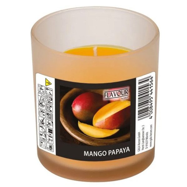 Bougie parfumée en verre Mangue Papaye Ø 70mm - 77mm - CASADECO
