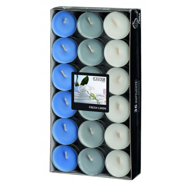 Lot de 36 Bougies chauffe-plats parfumées Linge frais Ø 38mm H: 17mm - CASADECO