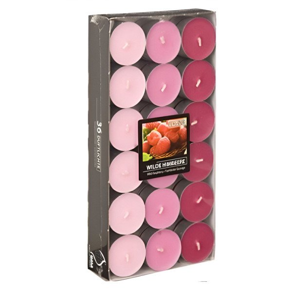 Lot de 36 Bougies chauffe-plats parfumées Framboise Ø 38mm H: 17mm - CASADECO