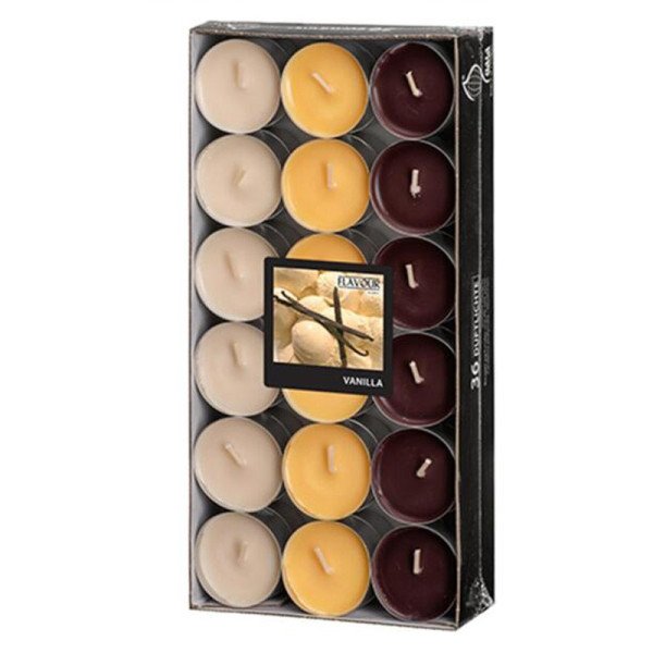 Lot de 36 Bougies chauffe-plats parfumées Vanille Ø 38mm H: 17mm - CASADECO