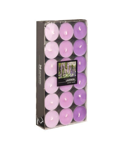 Lot de 36 Bougies chauffe-plats parfumées Lavande Ø 38mm H: 17mm - CASADECO Lot de 36 Bougies chauffe-plats parfumées Lavande Ø 38mm H: 17mm - CASADECO