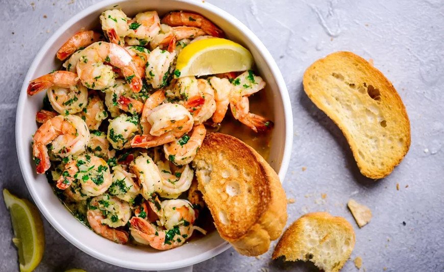 Crevettes à l'ail et au citron au Airfryer